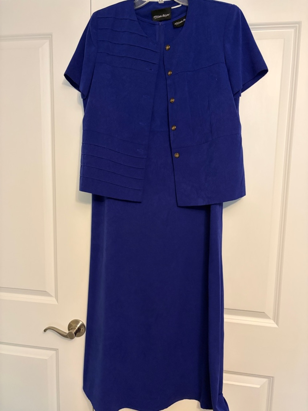 Melissa Harper Royal Blue Short-Sleeve Jacket & Maxi Skirt Set